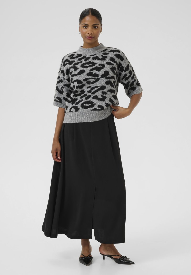 Pull Femme Workshop Republic Noir Et Gris Imprimé Léopard - Taille L