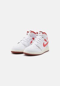 Jordan AIR JORDAN 1 MID SE UNISEX - Basketsko - white/lobster/dune red/sail