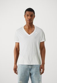 G-STAR BASE HEATHER 2 PACK - Basic T-shirt - white solid