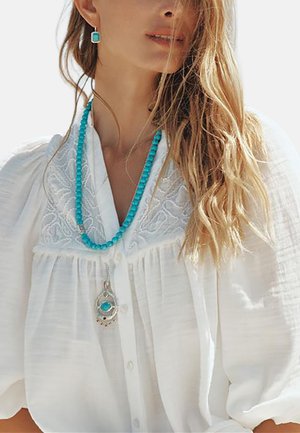 THOMAS SABO, KETTE BEADS MIT IMITIERTEM TÜRKIS ELYNDRA - Collana - silver-coloured turquoise