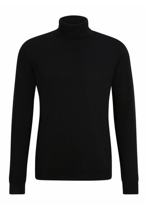 BASIC ROLL NECK - Strickpullover - black
