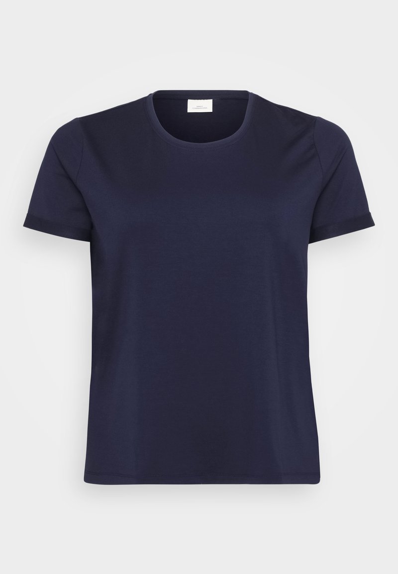 ONLY Carmakoma T-shirt basic donkerblauw