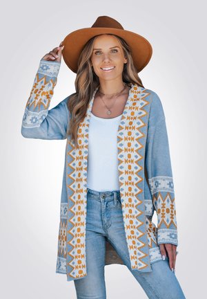 SOUTHWEST STYLE LONGLINE - Strickjacke - blue