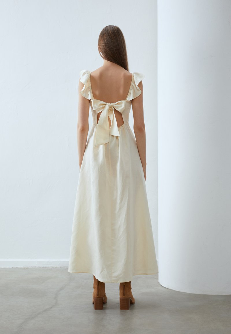 Anna Field LINEN MIX DRESS - Maxi dress - white - Zalando.co.uk