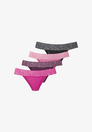 LASCANA, LASCANA BRASILSLIP 4 PACK - Brazilians - aubergine pink fuchsia schwarz