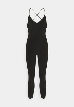 Norma Kamali LOW BACK FARA SLIP CATSUIT - Jumpsuit - black