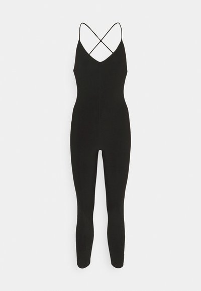 Norma Kamali LOW BACK FARA SLIP CATSUIT - Jumpsuit - black