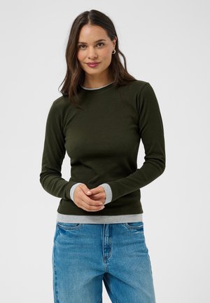 Kaffe, KAYELLINA 2-IN-1 LS T-SHIRT - Long sleeved top - rosin