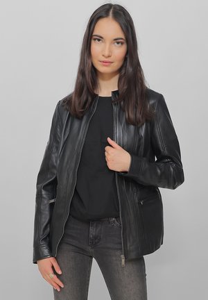 Lederjacke - black
