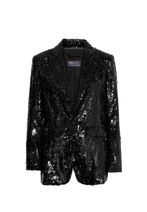 Marks & Spencer SEQUIN SINGLE BREASTED - Blazer - black