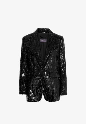 Marks & Spencer SEQUIN SINGLE BREASTED - Blazer - black