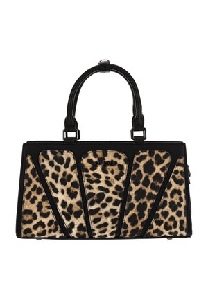 Handtasche - black/beige leo