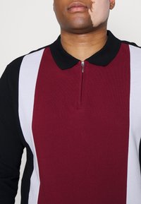 Johnny Bigg VERTICAL SPLICE LONG SLEEVE PLUS SIZE - Polo - merlot