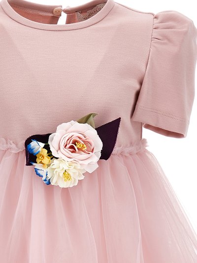 Monnalisa ABITO BALLERINA VITA ALTA - Juhlamekko - cipolla chiaro