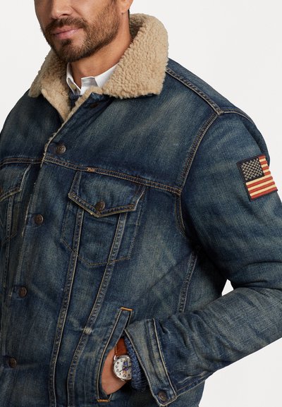 Polo Ralph Lauren Big & Tall FLEECE LINED DENIM TRUCKER JACKET - Veste en jean - earlton