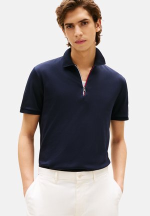 INTERLOCK ZIP  - Polo - desert sky