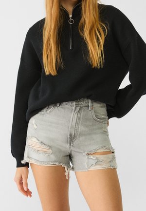 Jeansshort - grey denim
