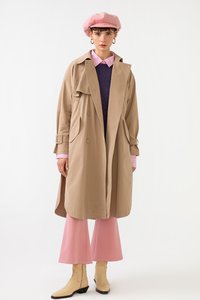 Touché Privé DOUBLE BREASTED  FIT - Šineļveida mētelis - beige