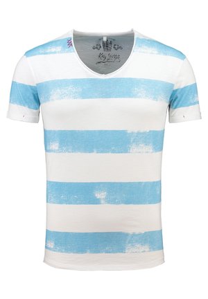 Key Largo T-Shirt print - offwhite-blue