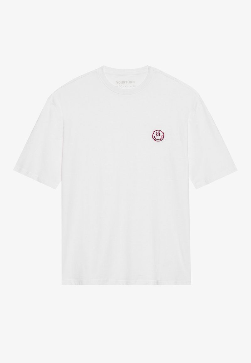 YOURTURN T-shirt basic wit YOURTURN T-shirt basic wit