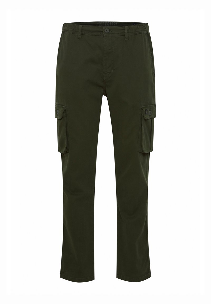 Pantalon Cargo Homme FQLogan FQ1924 – Coton Stretch, Coupe Droite, Poches Cargo à Boutons, Taille Durable BCI