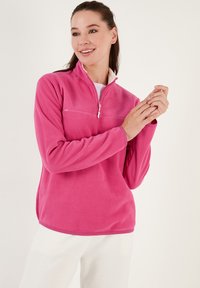 LELA HIGH COLLAR - Polárpulóver - pink