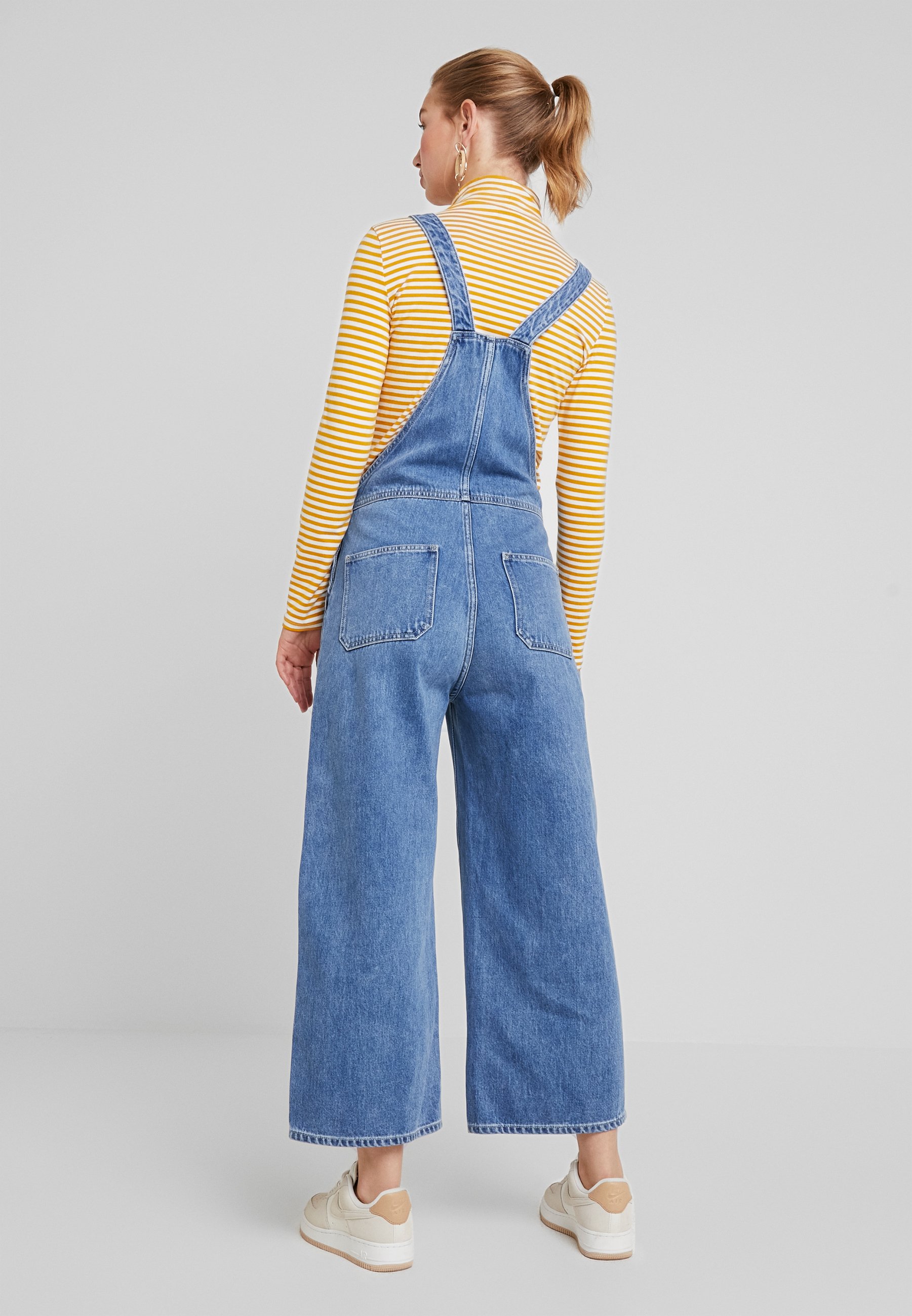 monki green dungarees