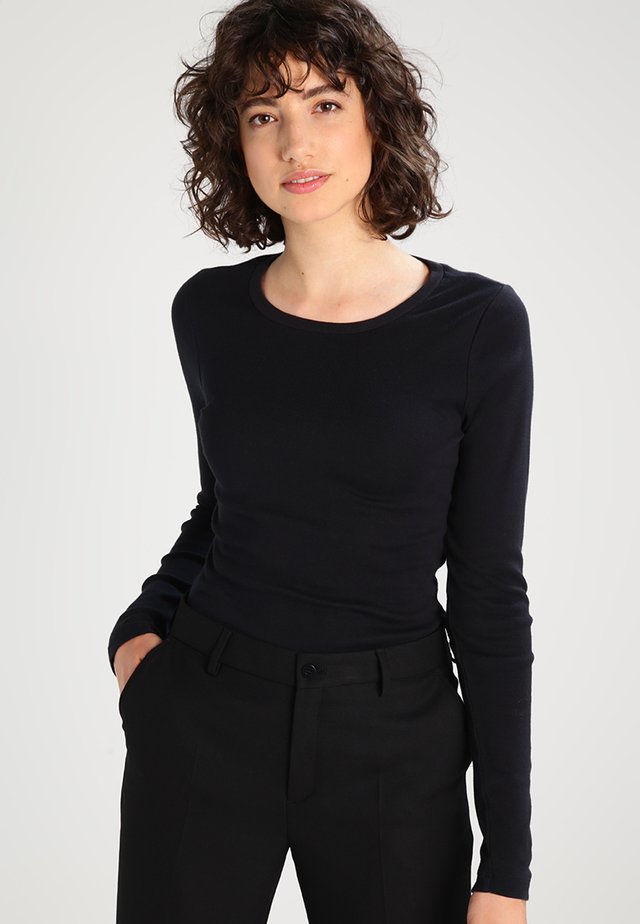 SLIM PERFECT - Maglietta a manica lunga - black