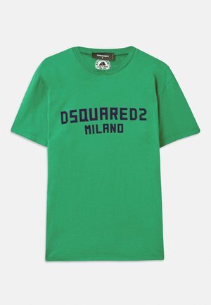 Dsquared2 COOL FIT TEE - Apdrukāts T-krekls - green/dark navy