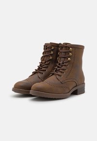 Anna Field Wide Fit Botines con cordones - cognac