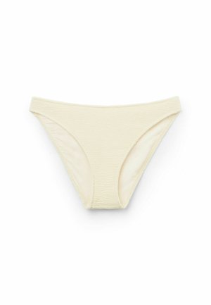 Helle Bikinihose aus strukturiertem, geripptem Material und mit klassischem Schnitt. Verfügt über ein glattes Innenfutter und nahtlose Kanten.