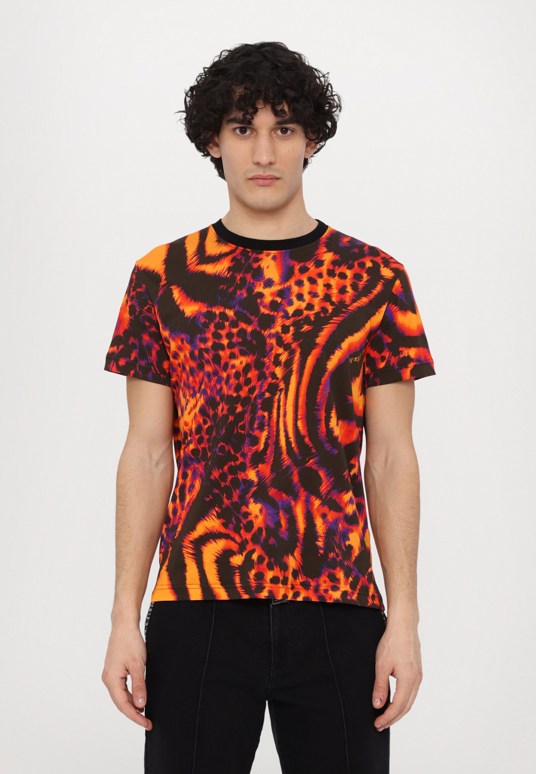 Versace Jeans Couture PRINT ANIMALIER Print T-shirt cipria