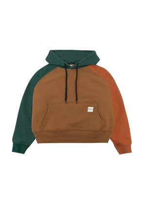 Kapuzenpullover - orange camel vert