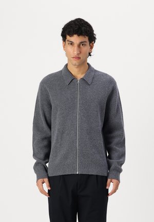 SAISAKS ZIP CARDIGAN - Kardiganas - dark grey