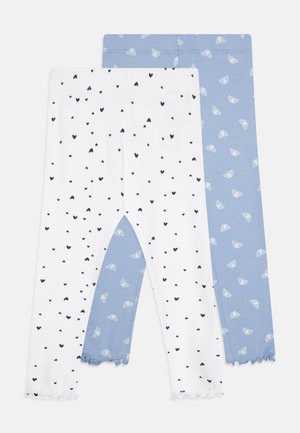 NMFVEMIA 2 PACK - Legging (type pantalon) - bright white/serenity