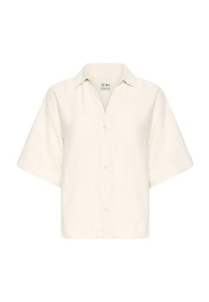 Hemd in strukturiertem, leichtem Stoff. Mit kurzen Ärmeln, lockerer Passform und klassischem Kragen. Farbe: Weiß.