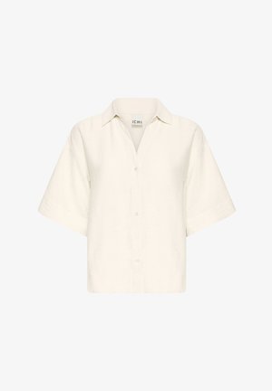 Hemd in strukturiertem, leichtem Stoff. Mit kurzen Ärmeln, lockerer Passform und klassischem Kragen. Farbe: Weiß.