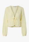 PCSASTINA VNECK TIE - Blouse - french vanilla
