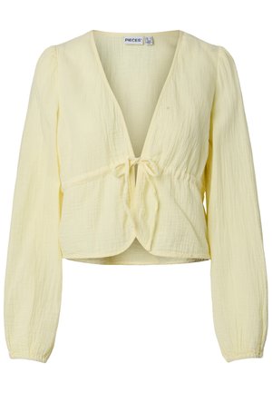 Pieces, PCSASTINA VNECK TIE - Pluus - french vanilla