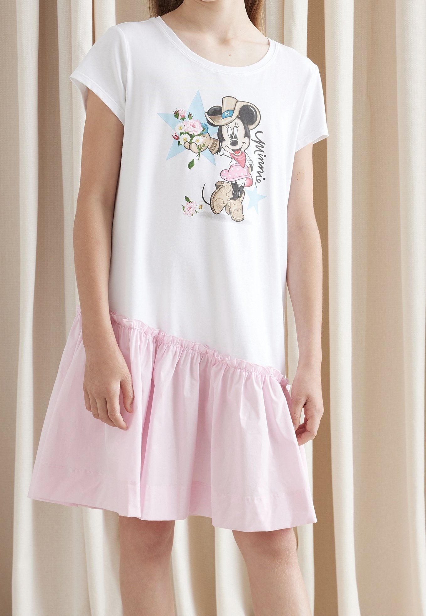 Monnalisa MINNIE DISNEY ABITO FREE TIME - Jersey dress -  bianco/rosafairytale/white - (Pre-owned) - Zalando.ie