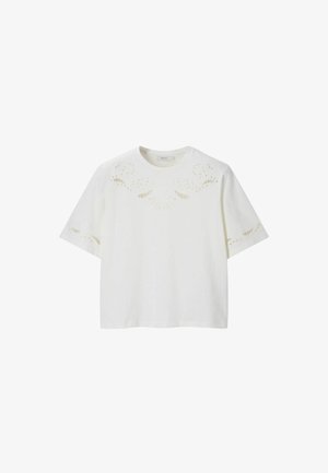 Sissy-Boy, MIT LOCHSTICKEREI - T-shirt print - weiß