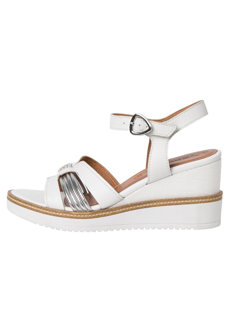 Tamaris wedge sandals white silver white zalando ie