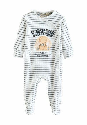 Next 3 PACK - Sleep suit - blue white