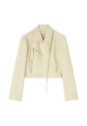 Motivi, GIACCA CHIODO CON ZIP ASIMMETRICA - Giacca in similpelle - bianco