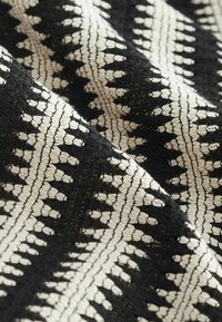 Next STRIPE SHORT SLEEVE - Hemd - black ecru cream