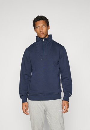 Champion ICONS TONAL HALF ZIP SMALL LOGO - Sweatshirt - navy