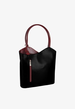 DrachenLeder, Handtas - schwarz rot