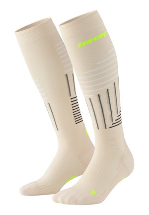 KNEE HIGH THE RUN LIMITED 2024.2 KOMPRESSION - MADE IN GERMANY - Kniekousen - cream neon yellow