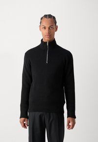 Lindbergh HALF ZIP  - Strikkegenser - black