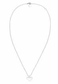 Lenoites FYRKLÖVER - Halskæder - silver coloured & mother of pearl white